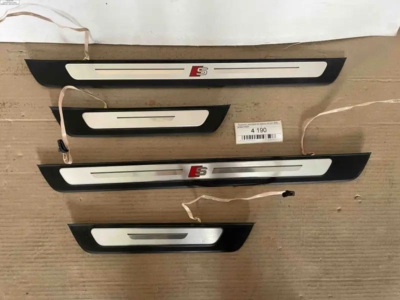 комплект накладок на пороги sline  led