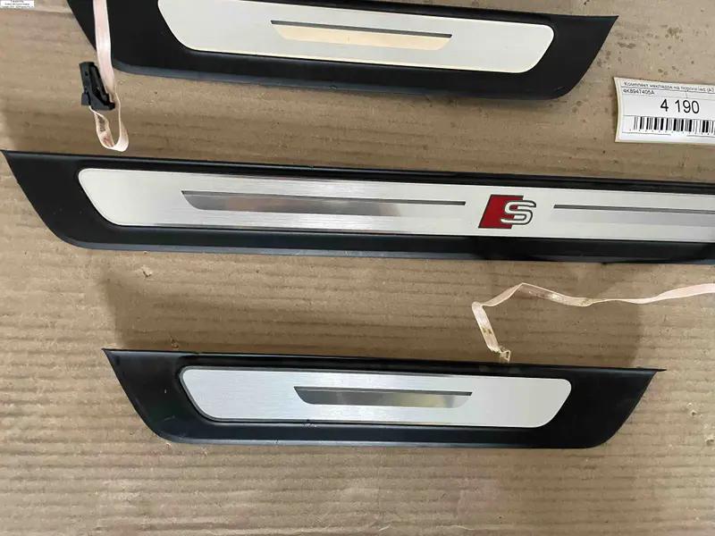 комплект накладок на пороги sline  led