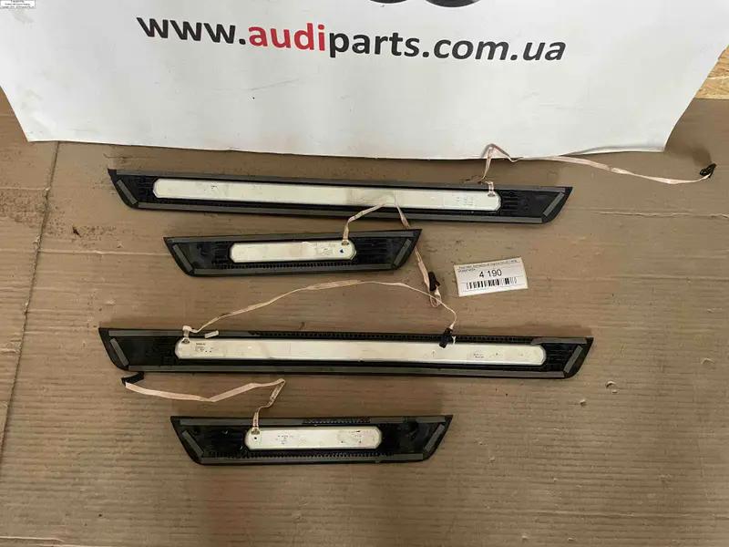 комплект накладок на пороги sline  led